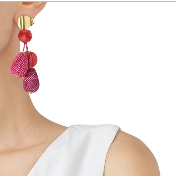 Lizzie Fortunato Jewelry - Lizzie Fortunato Pink Meteor EUC Gold Tone Post Back Statement Earrings Runway